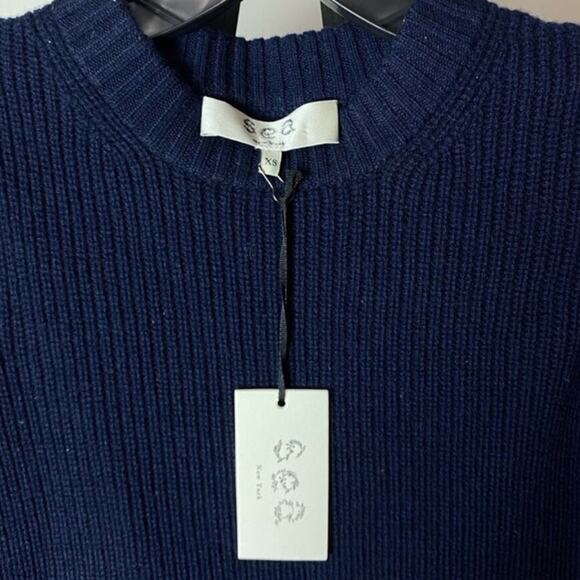 NWT NEW Sea New York Navy Knit Sweater - Picture 5 of 5
